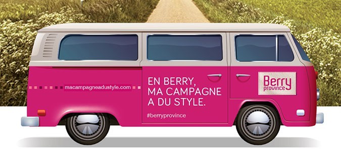 Ma Campagne a du Style Tournée_Berry_Province_Ma_Campagne_a_du_style_Bourges_Chateauroux_Cher_Indre_Road_show_communication_agence_evenementiel_promotion_produits_regionaux_2015_location_combi_Volkswagen_total_covering_01
