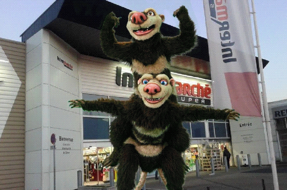 Animation personnages mascottes L'Age de Glace Intermarch&eacute;