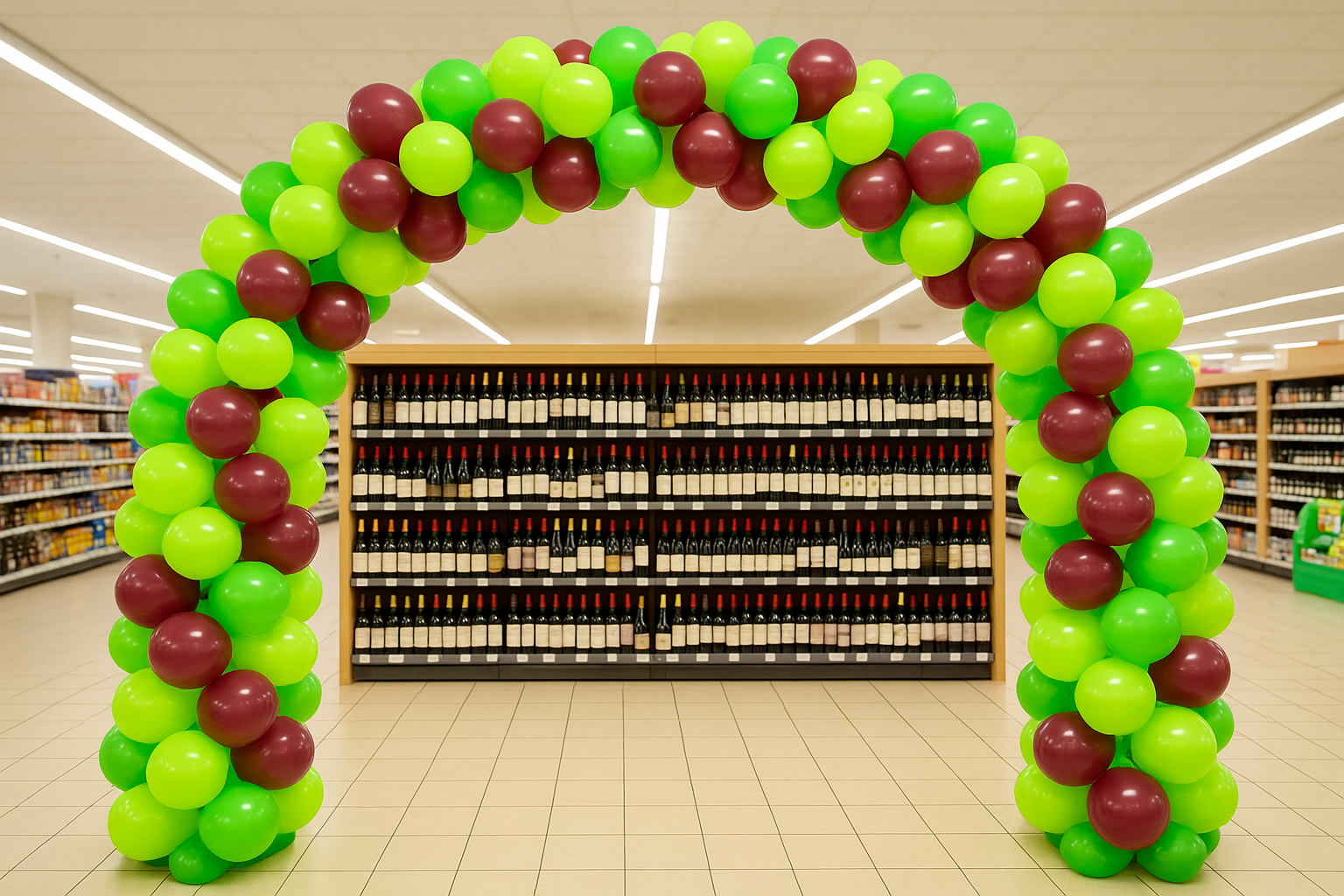 Arche ballons d&eacute;coration foire aux vins