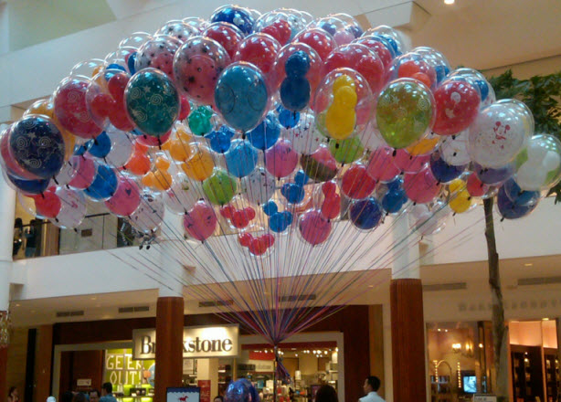 D&eacute;coration constitu&eacute;e de ballons