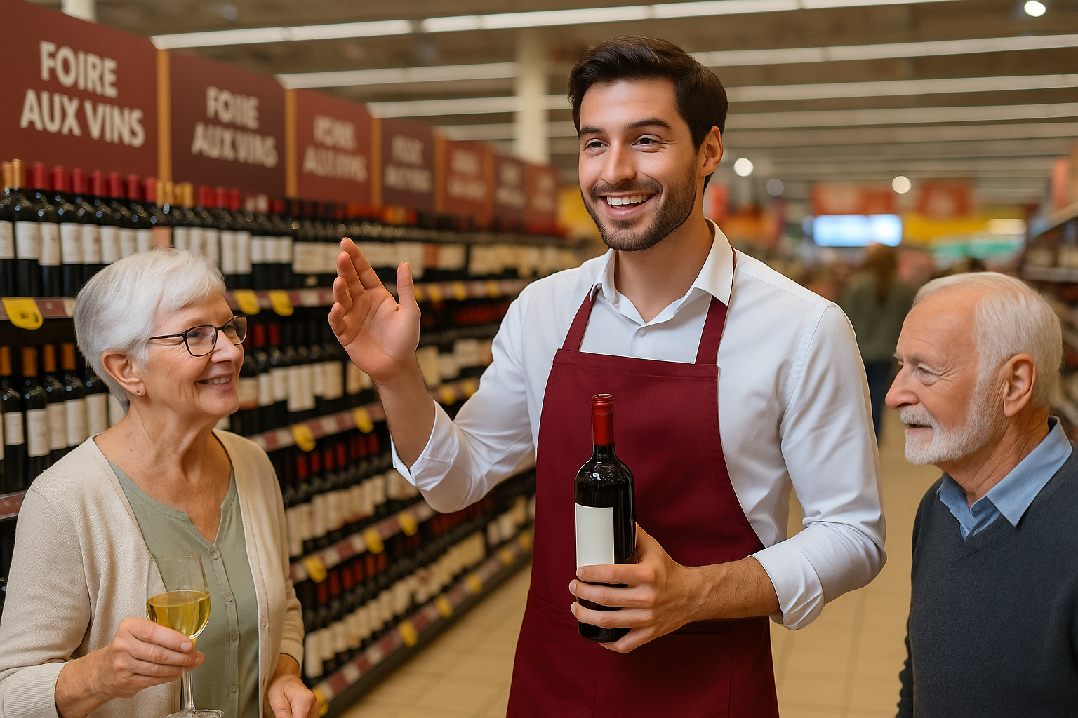 Sommelier foire aux vins animation magasin